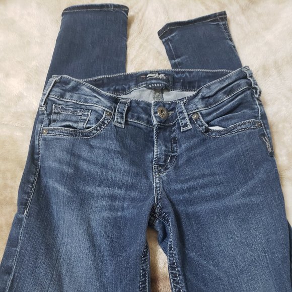 SILVER BERKLEY SKINNY JEANS 27/31 - Picture 2 of 3
